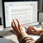 WordPress editor showing AI-generated draft being edited with human voice and specific details